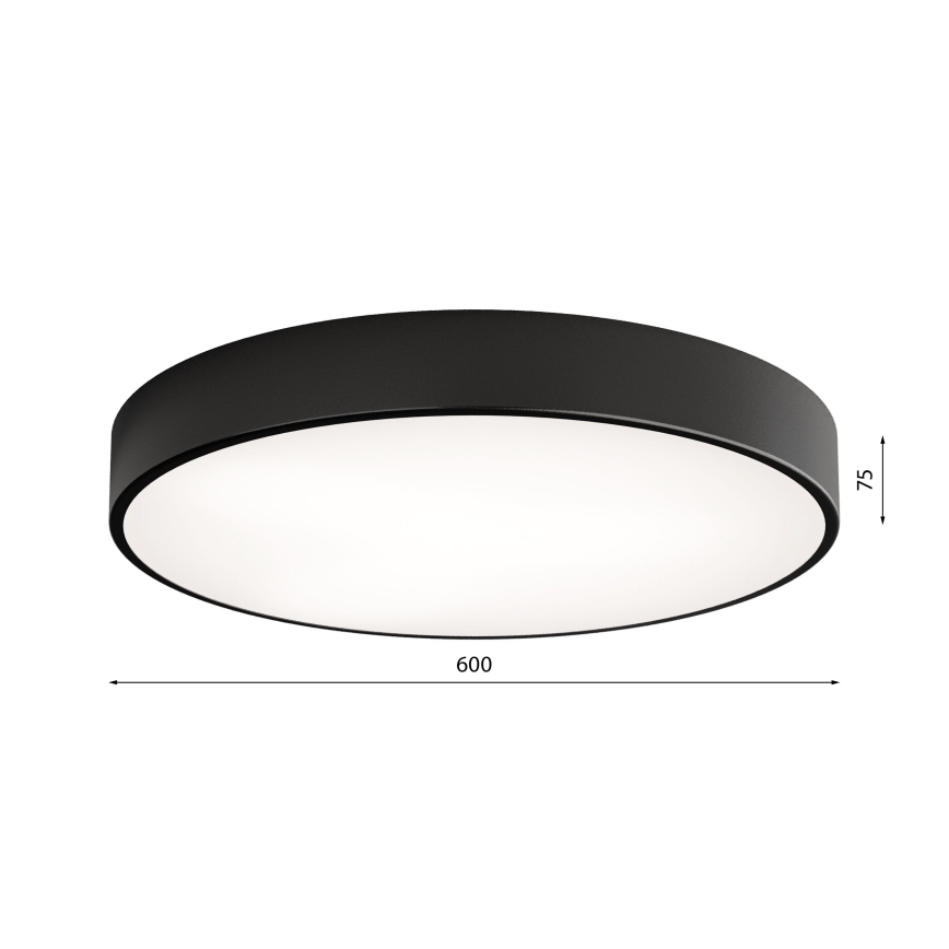Brilagi - Deckenleuchte mit Sensor CLARE 5xE27/40W/230V Ø 60 cm schwarz