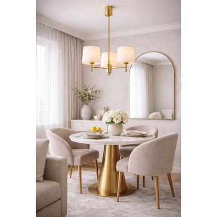 Brilagi - Deckenleuchte mit Stab MONTE 3xE27/15W/230V creme/gold