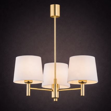 Brilagi - Deckenleuchte mit Stab MONTE 3xE27/15W/230V creme/gold