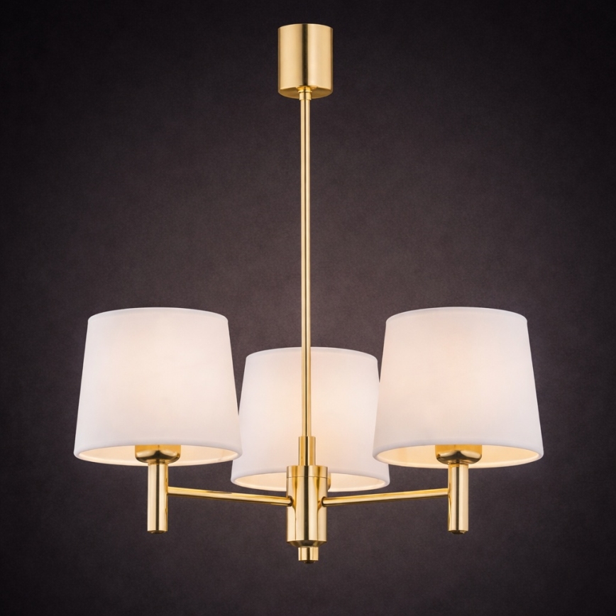 Brilagi - Deckenleuchte mit Stab MONTE 3xE27/15W/230V creme/gold