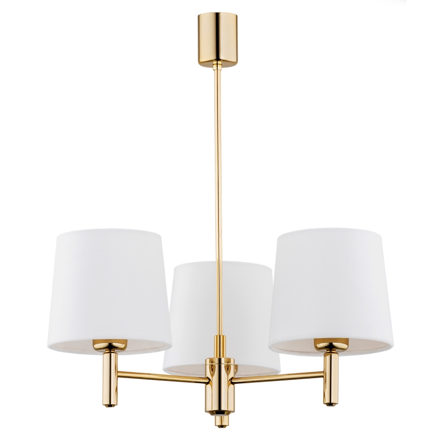 Brilagi - Deckenleuchte mit Stab MONTE 3xE27/15W/230V creme/gold