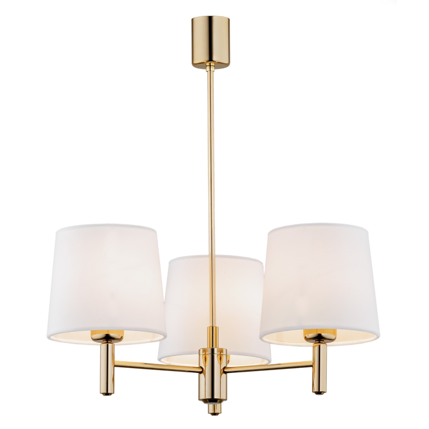 BRILAGI - Deckenleuchte mit Stab MONTE 3xE27/60W/230V creme/gold