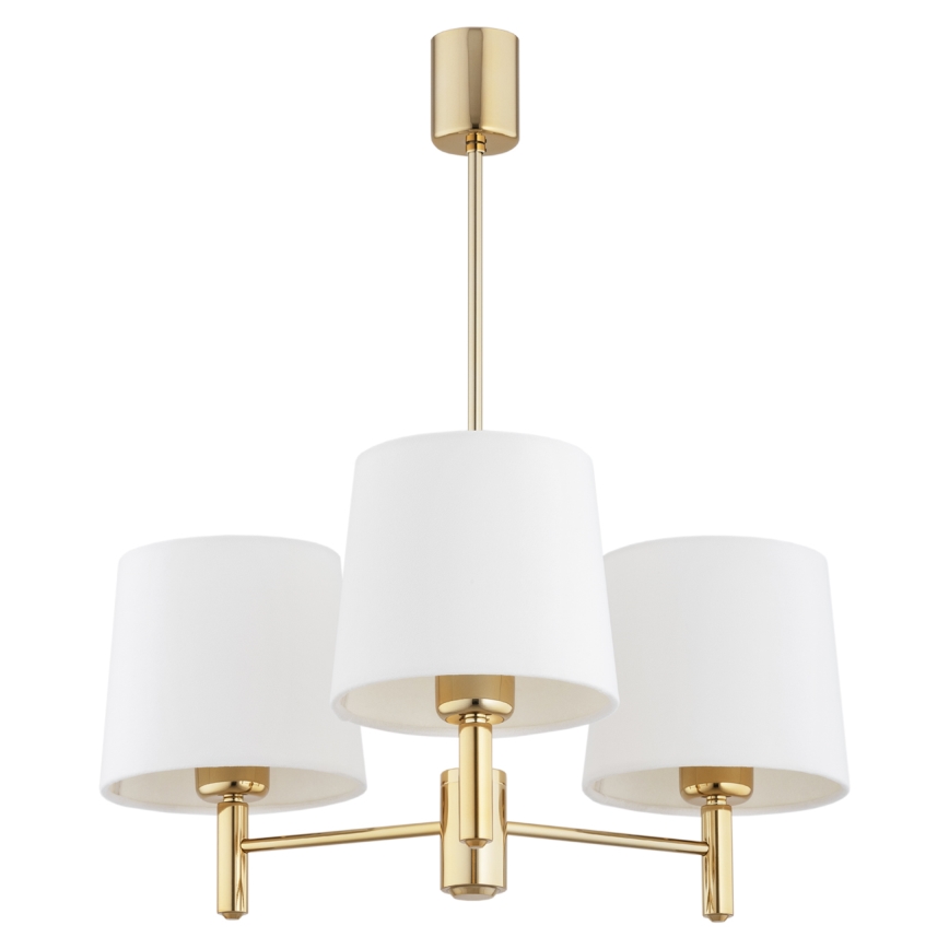 BRILAGI - Deckenleuchte mit Stab MONTE 3xE27/60W/230V creme/gold
