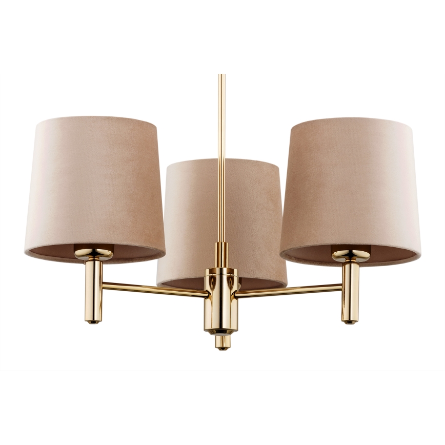 Brilagi - Deckenleuchte mit Stange MONTE 3xE27/15W/230V Beige/Gold