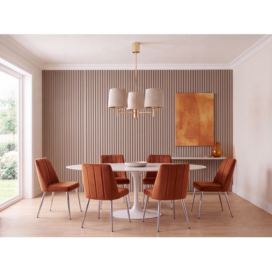 BRILAGI - Deckenleuchte mit Stange MONTE 3xE27/60W/230V Beige/Gold