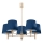 Brilagi - Deckenleuchte mit Stange MONTE 5xE27/15W/230V blau/gold
