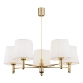 Brilagi - Deckenleuchte mit Stange MONTE 5xE27/15W/230V creme/gold