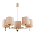 Brilagi - Deckenleuchte mit Stange MONTE 5xE27/60W/230V beige/gold