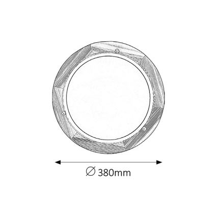 Brilagi - Deckenleuchte ORBIS 2xE27/60W/230V Ø 38 cm Kiefer