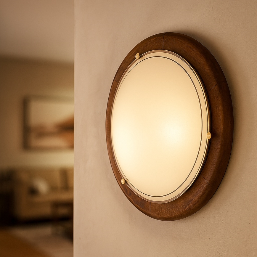 Brilagi - Deckenleuchte ORBIS 2xE27/60W/230V Ø 38 cm Kiefer