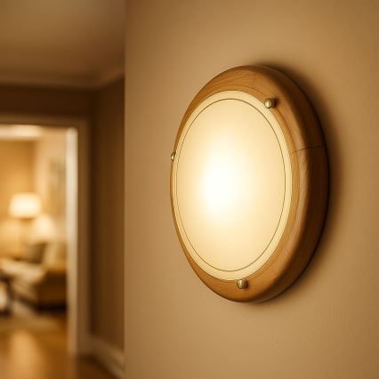 Brilagi - Deckenleuchte ORBIS 2xE27/60W/230V Ø 38 cm Kiefer