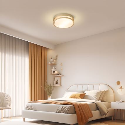Brilagi - Deckenleuchte ORINO 2xE27/40W/230V Ø 27 cm Gold/Eiche