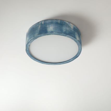 Brilagi - Deckenleuchte PINO 1x E27/15W/230V Kiefernholz/Blau Ø 27,5 cm