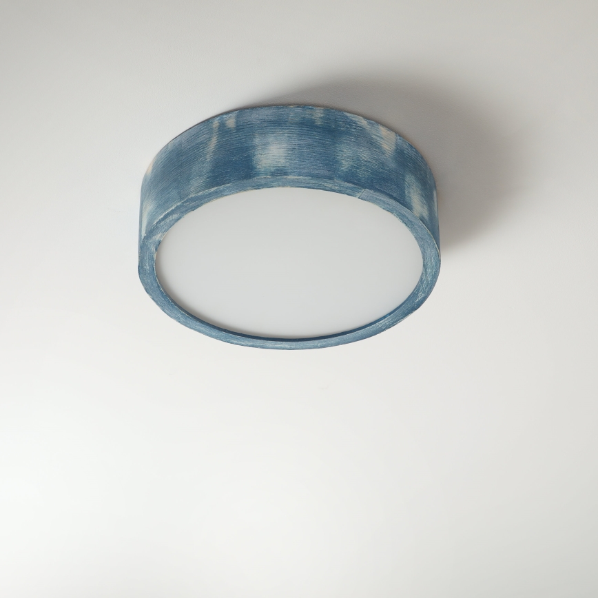 Brilagi - Deckenleuchte PINO 1x E27/15W/230V Kiefernholz/Blau Ø 27,5 cm