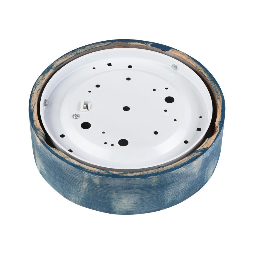 Brilagi - Deckenleuchte PINO 1x E27/15W/230V Kiefernholz/Blau Ø 27,5 cm