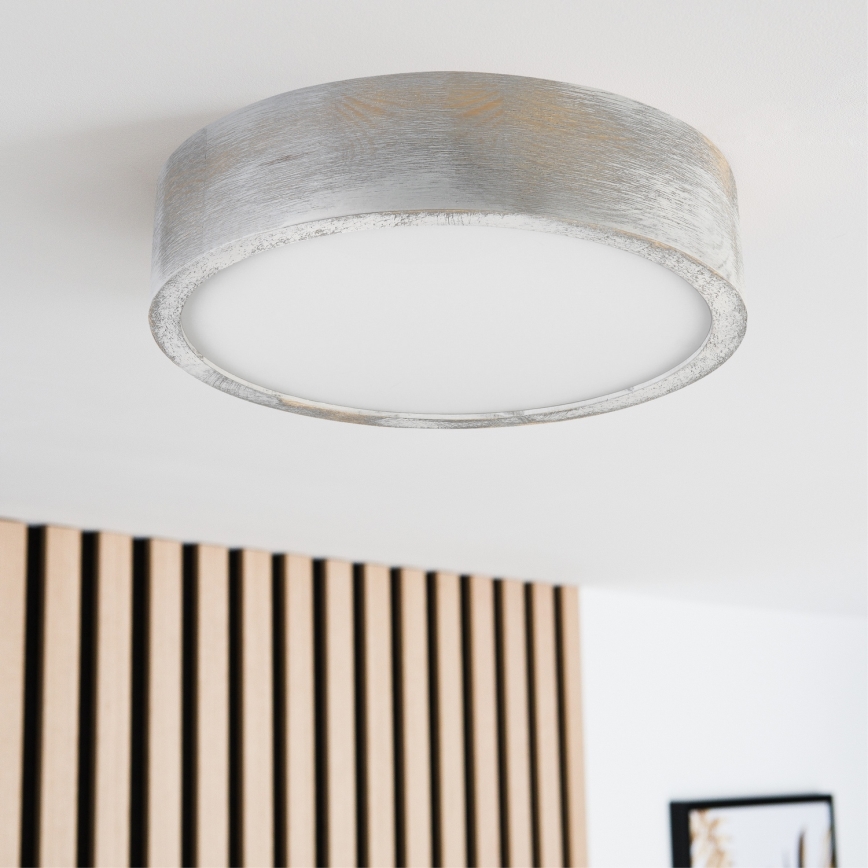 Brilagi - Deckenleuchte PINO 1xE27/15W/230V Kiefer/Silber Ø 27,5 cm