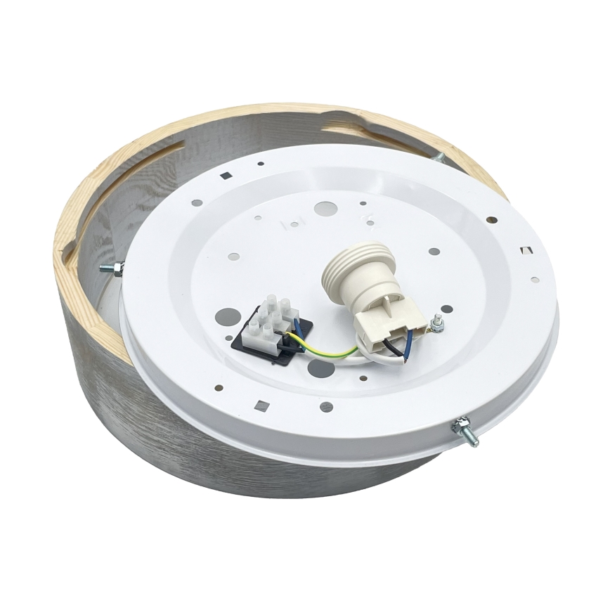 Brilagi - Deckenleuchte PINO 1xE27/15W/230V Kiefer/Silber Ø 27,5 cm