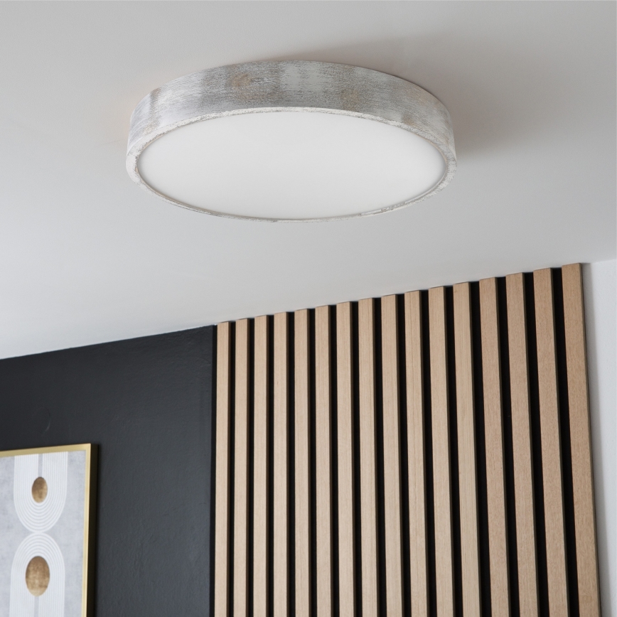 Brilagi - Deckenleuchte PINO 3xE27/15W/230V Kiefer/Silber Ø 47,5 cm