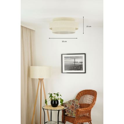 Brilagi - Deckenleuchte SPACE YUTE LED/12W/230V Ø 50 cm 3000K/4000K/6400K Creme