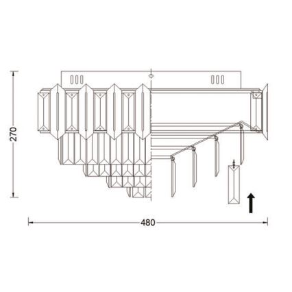 Brilagi - Deckenleuchte SPECTRA 5xE14/40W/230V Ø 48 cm gold