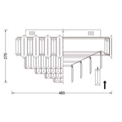 Brilagi - Deckenleuchte SPECTRA 5×E14/40W/230V Ø 48 cm schwarz