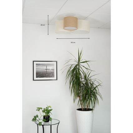 Brilagi - Deckenleuchte SPIDER 3xE27/15W/230V beige/cremefarben