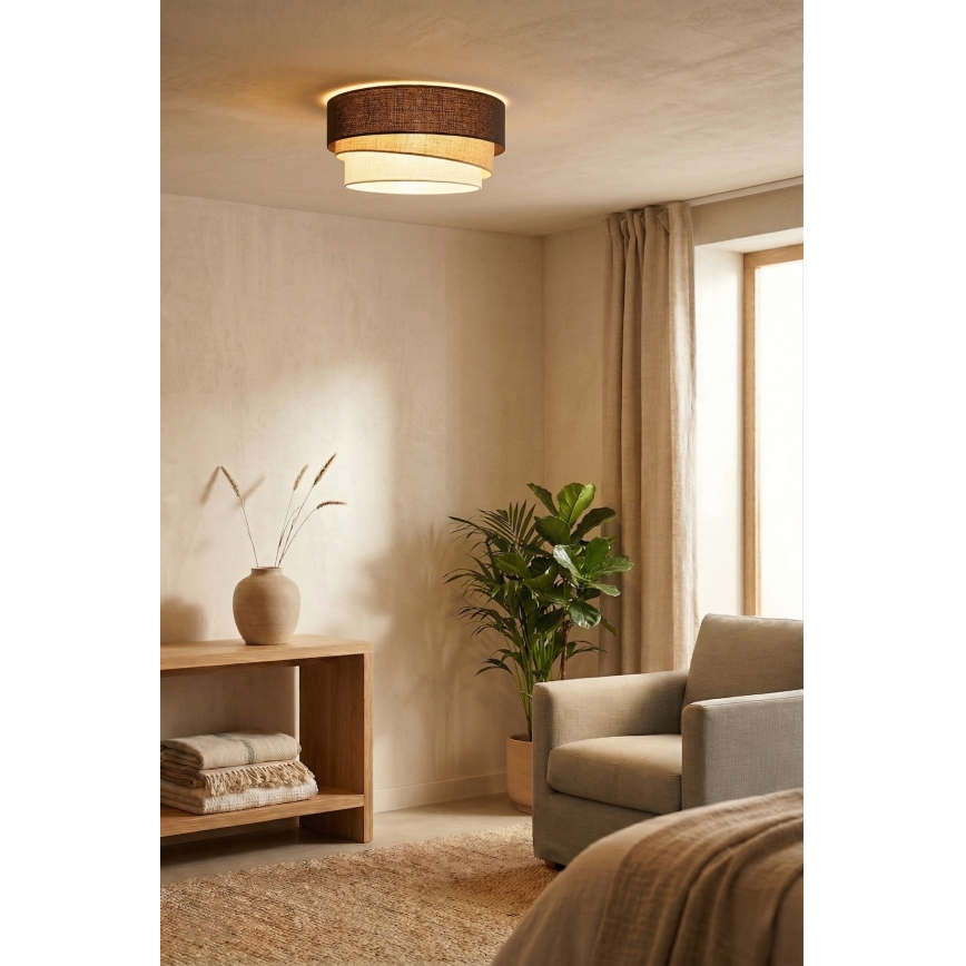 Brilagi - Deckenleuchte TRIO 1x E27/60W/230V Ø 40 cm braun/beige/weiß