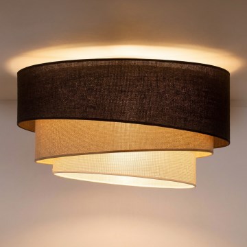 Brilagi - Deckenleuchte TRIO 3xE27/60W/230V Ø 60 cm braun/beige/weiß