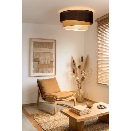 Brilagi - Deckenleuchte TRIO 3xE27/60W/230V Ø 60 cm braun/beige/weiß