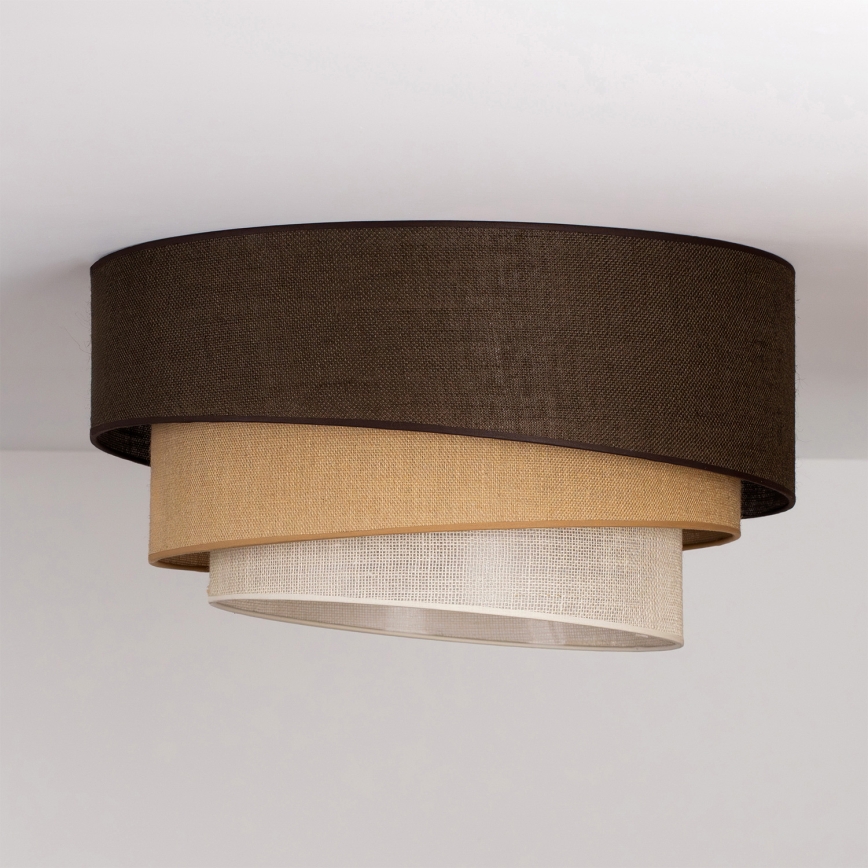 Brilagi - Deckenleuchte TRIO 3xE27/60W/230V Ø 60 cm braun/beige/weiß
