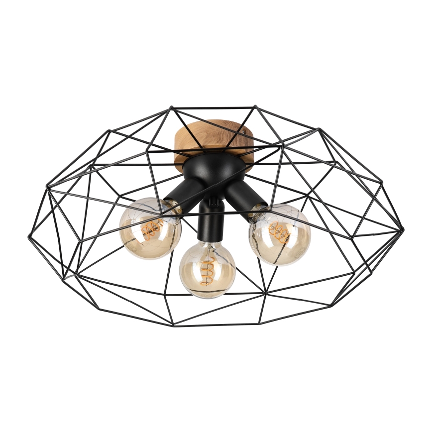 Brilagi - Deckenleuchte WOODY BASKET 3xE27/60W/230V Ø 60 cm Eiche