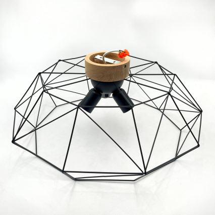 Brilagi - Deckenleuchte WOODY BASKET 3xE27/60W/230V Ø 60 cm Eiche