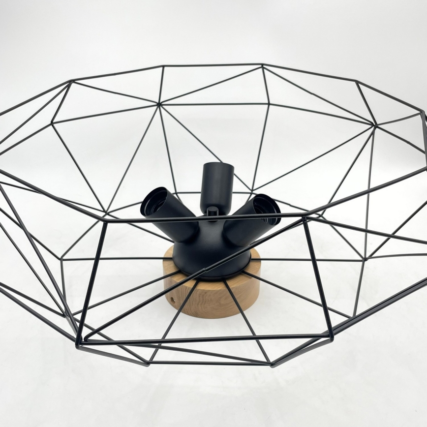 Brilagi - Deckenleuchte WOODY BASKET 3xE27/60W/230V Ø 60 cm Eiche