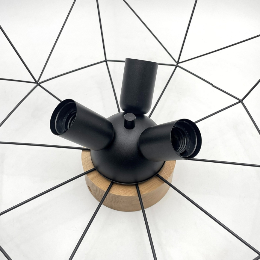 Brilagi - Deckenleuchte WOODY BASKET 3xE27/60W/230V Ø 60 cm Eiche