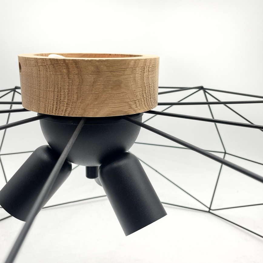 Brilagi - Deckenleuchte WOODY BASKET 3xE27/60W/230V Ø 80 cm Eiche