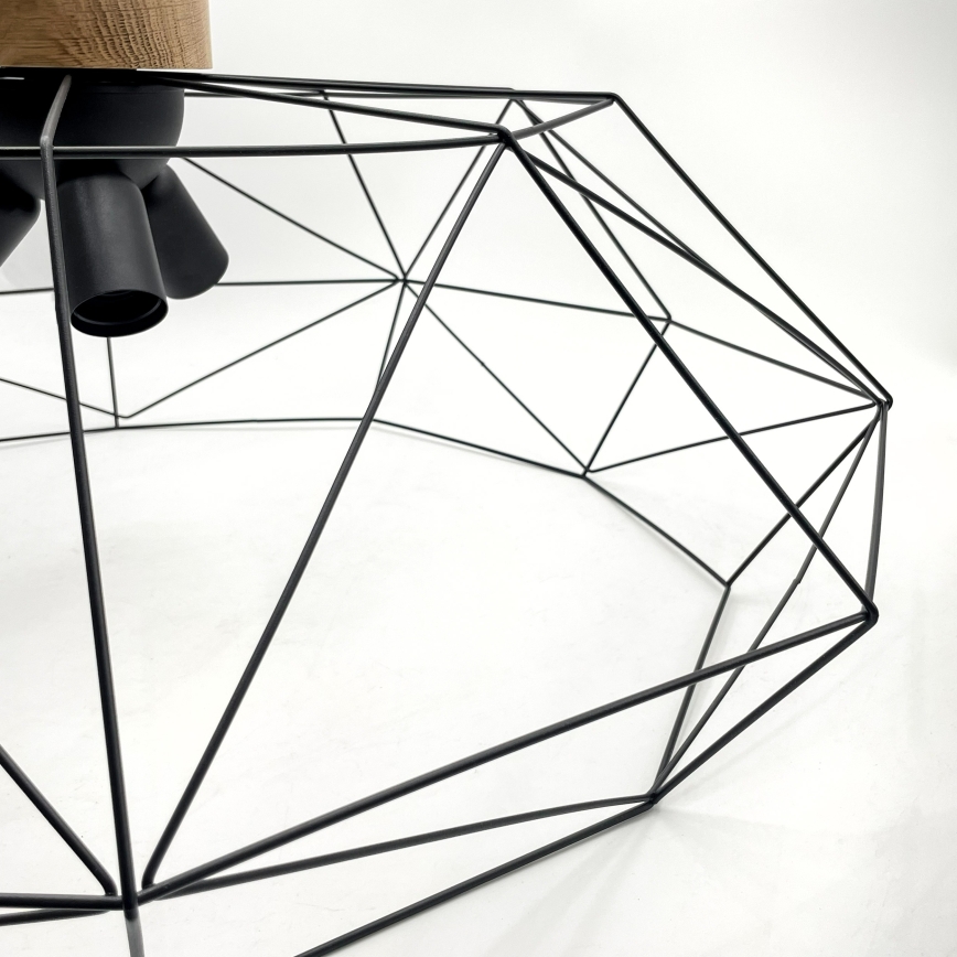 Brilagi - Deckenleuchte WOODY BASKET 3xE27/60W/230V Ø 80 cm Eiche