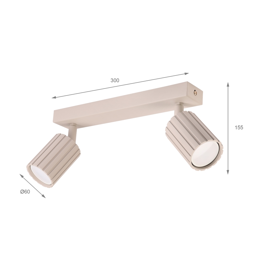 Brilagi - Deckenspot CRISPINA 2xGU10/10W/230V beige