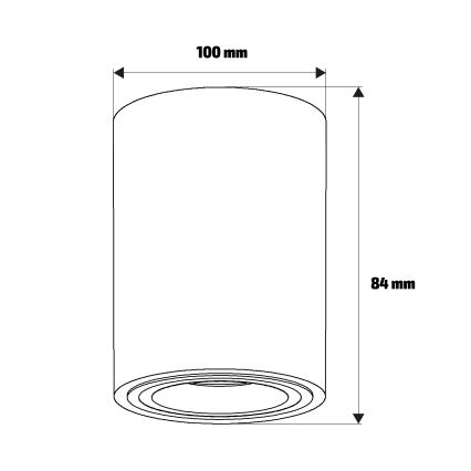 Brilagi - Deckenspot MIA 1xGU10/30W/230V 100x80 mm beige