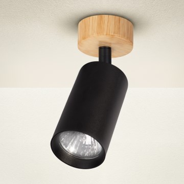 Brilagi - Deckenspot SELE 1xGU10/30W/230V schwarz/Eichen-Dekor