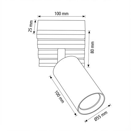 Brilagi - Deckenspot SELE WOOD 1xGU10/30W/230V Weiß/Holz