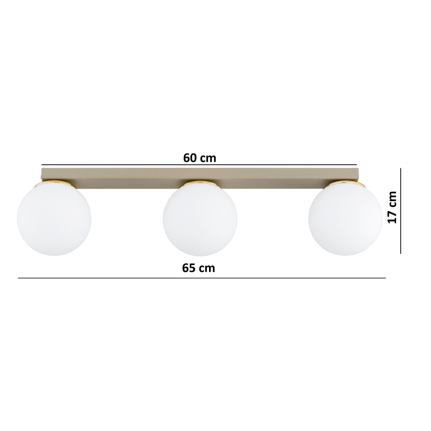 Brilagi - Deckenstrahler MILO 3xE27/60W/230V beige/gold