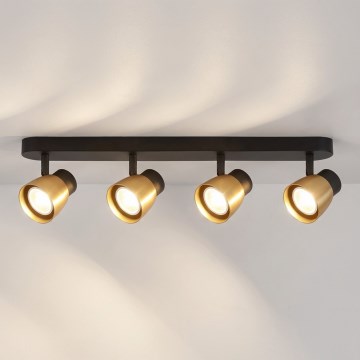 Brilagi - Deckenstrahler NUGGET 4xGU10/30W/230V schwarz/gold