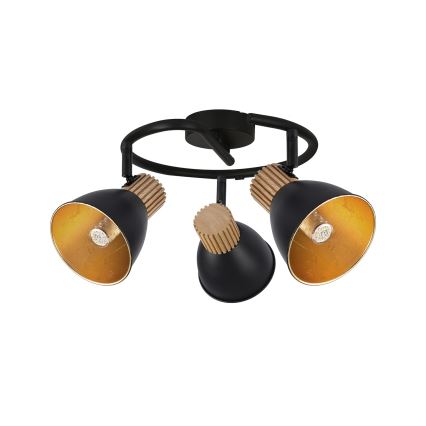 Brilagi - Deckenstrahler ODENSE 3xE14/10W/230V Holz/Schwarz