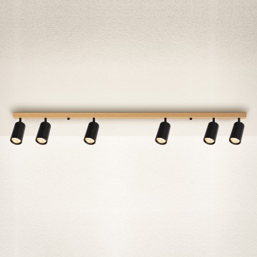 Brilagi - Deckenstrahler SELE 6xGU10/30W/230V schwarz/Eichen-Dekor