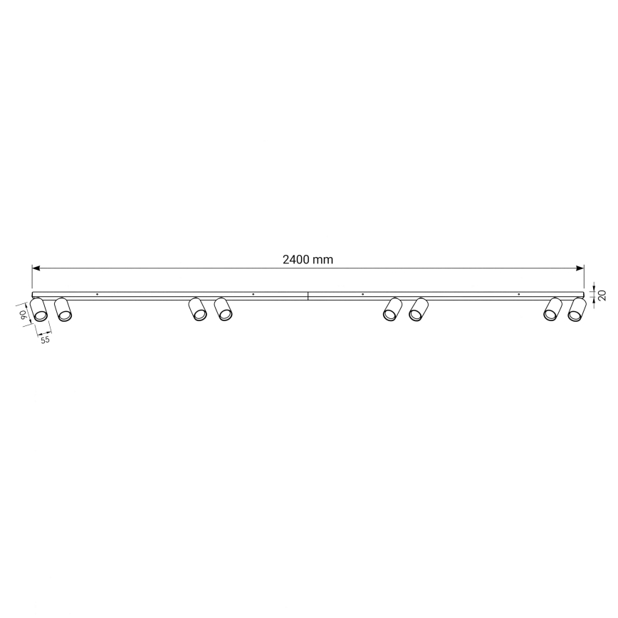 BRILAGI - Deckenstrahler SELE LONG 8xGU10/30W/230V weiß