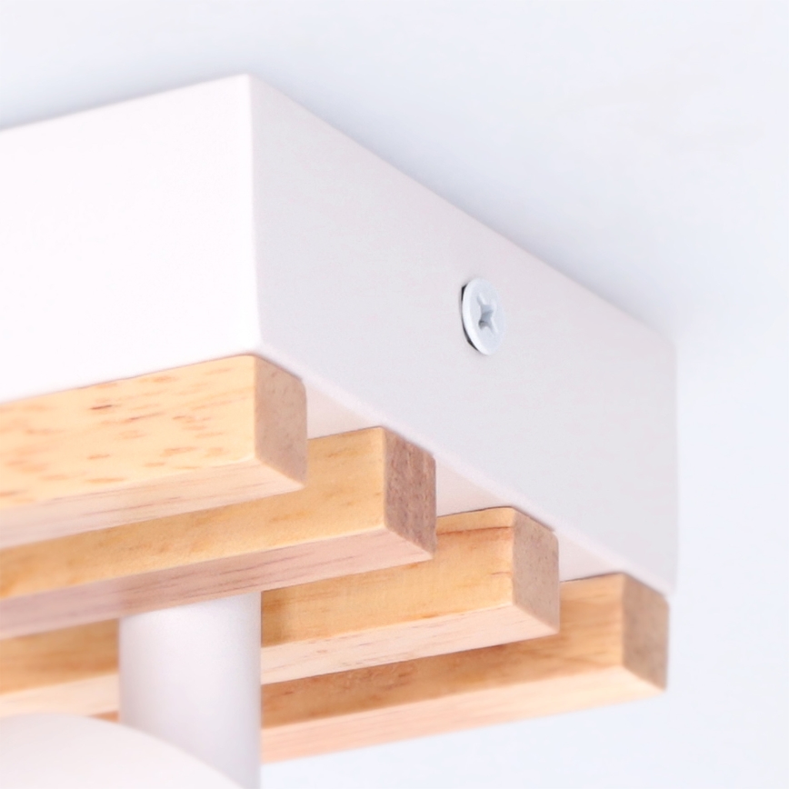Brilagi - Deckenstrahler SELE WOOD 3xGU10/30W/230V weiß/Holz