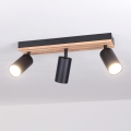 Brilagi - Deckenstrahler SELE WOOD ACOUSTIC 3xGU10/30W/230V schwarz/Holz
