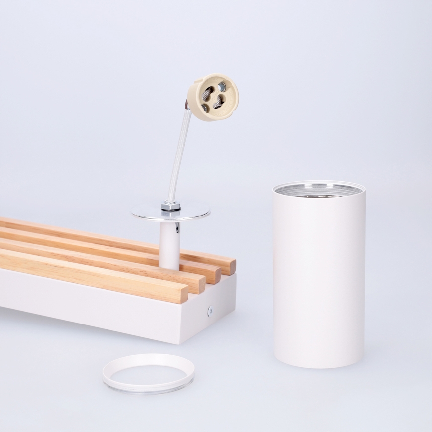 Brilagi - Deckenstrahler SELE WOOD ACOUSTIC 3xGU10/30W/230V weiß/Holz