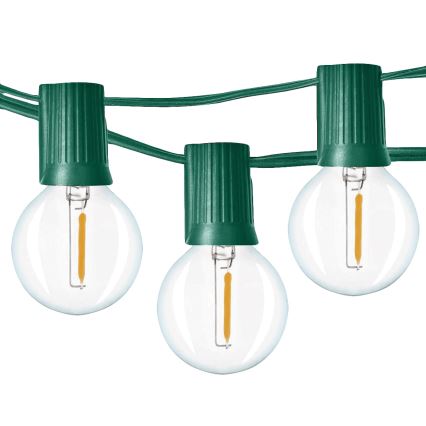 Brilagi - Dekorative LED-Lichterkette für den Außenbereich GARLAND 25xE12 20m grün IP44 warmweiβ