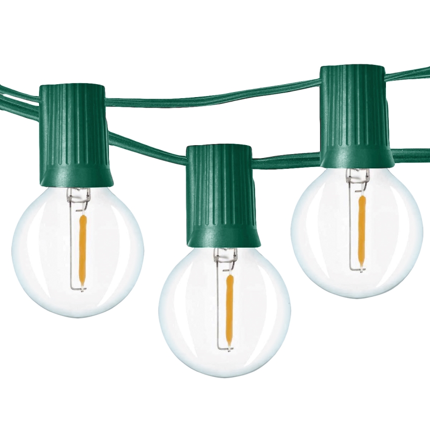 Brilagi - Dekorative LED-Lichterkette für den Außenbereich GARLAND 25xE12 20m grün IP44 warmweiβ
